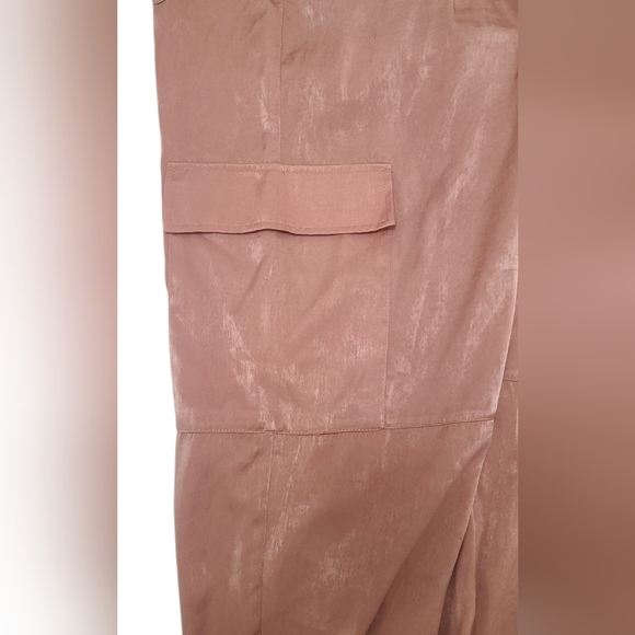 AND NOW THIS Women Tan Cargo Pants - Picture 5 of 8